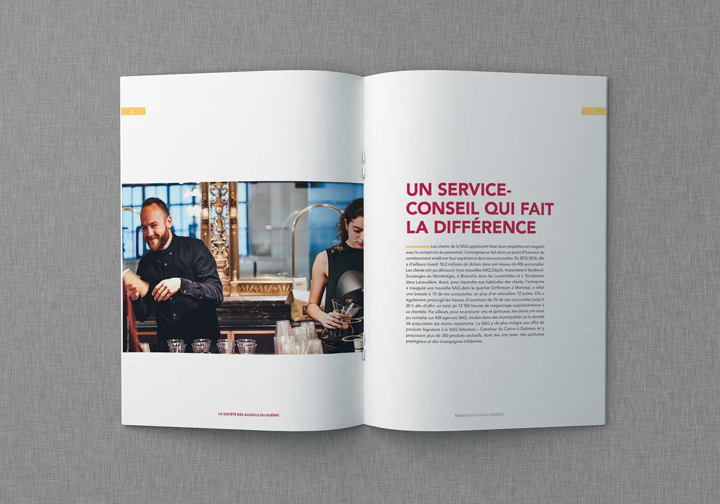  法國經典暖色撞色美食SAQ宣傳冊設計-上海餐飲宣傳畫冊設計公司