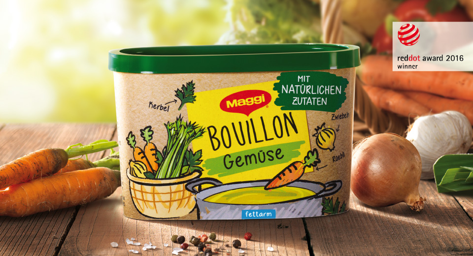 美極自然雞湯牛肉湯包裝設計“手繪插畫”版-上海調味品包裝設計公司