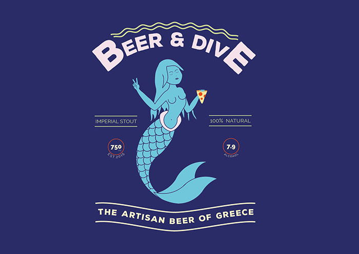 美人魚插畫風(fēng)啤酒包裝設(shè)計(jì)-上海包裝設(shè)計(jì)公司