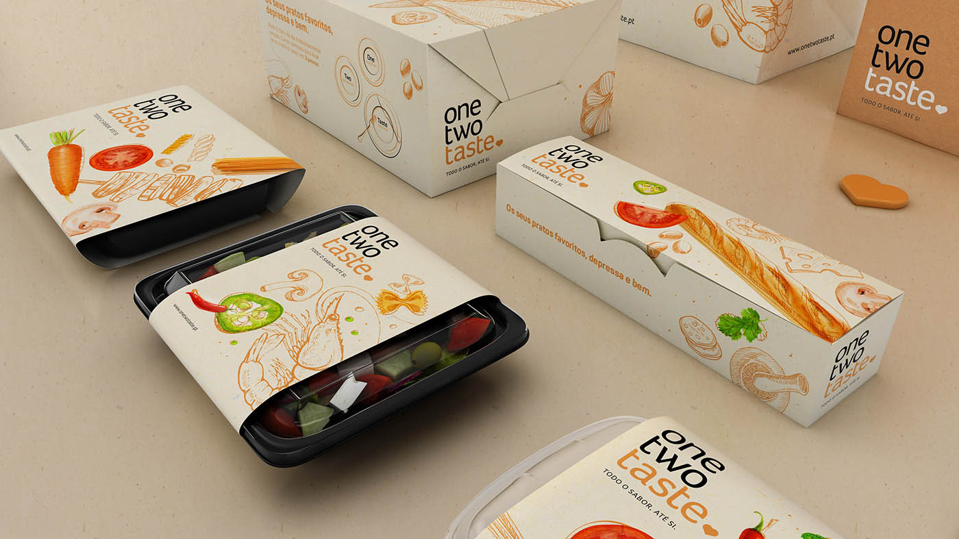 上海包裝設計公司分享：一二味沙拉品牌插畫與真實圖像相結合的包裝設計