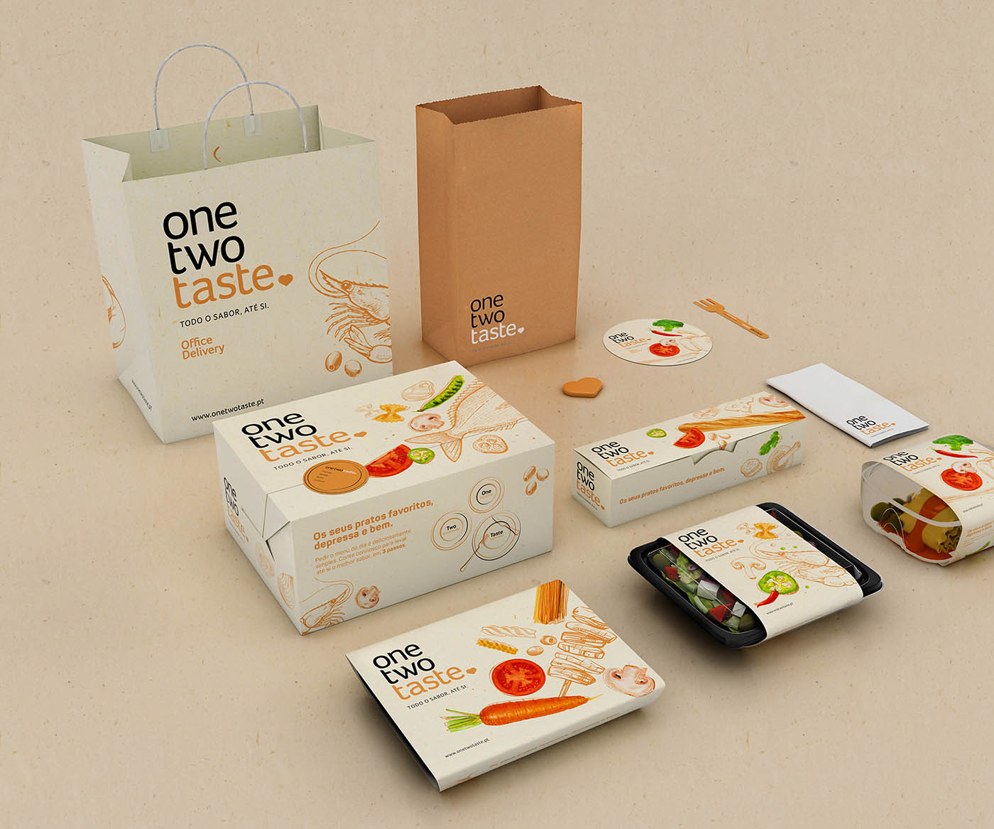 上海包裝設計公司分享：一二味沙拉品牌插畫與真實圖像相結合的包裝設計