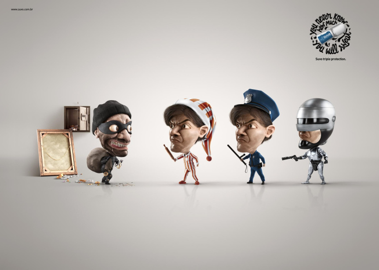 SUVO抑汗劑平面創意廣告“偷盜”篇-上海廣告策劃設計公司