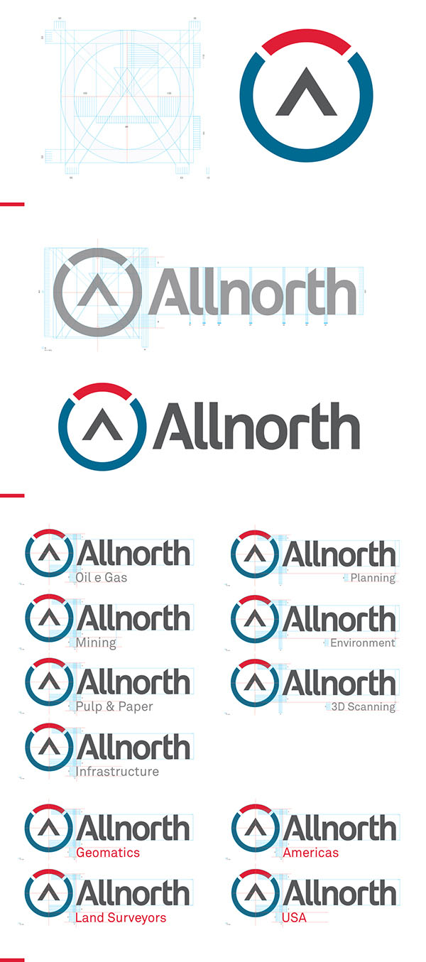 Allnorth多學科工程技術服務咨詢公司品牌形象推廣設計-logo設計