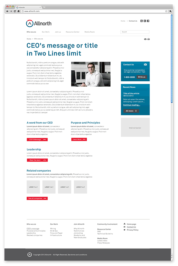 Allnorth多學科工程技術服務咨詢公司品牌形象推廣設計-網站設計