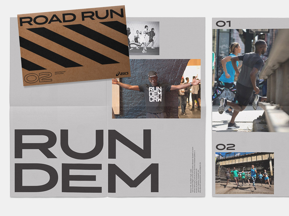 ASICS知名運動鞋品牌新視覺形象識別設計-雜志設計-上海品牌設計公司