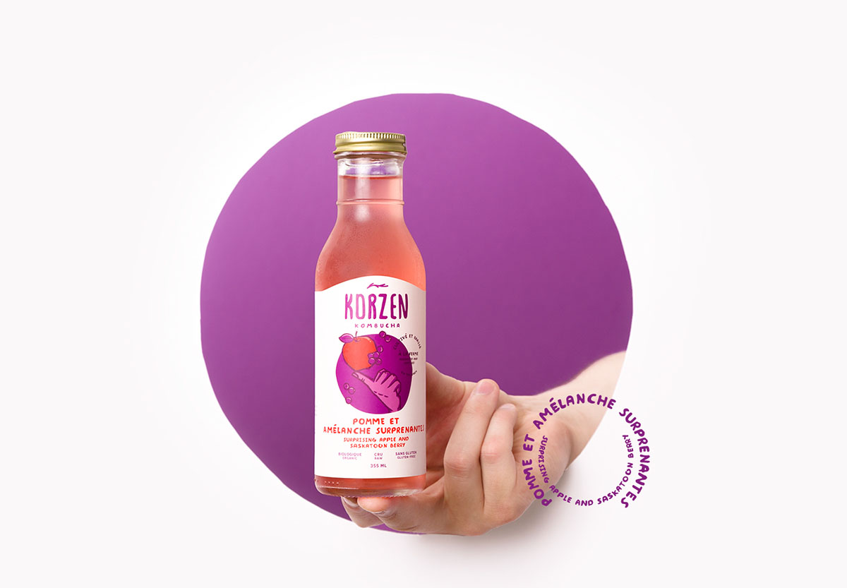 Korzen 健康果汁包裝設計插畫設計欣賞-上海包裝設計公司