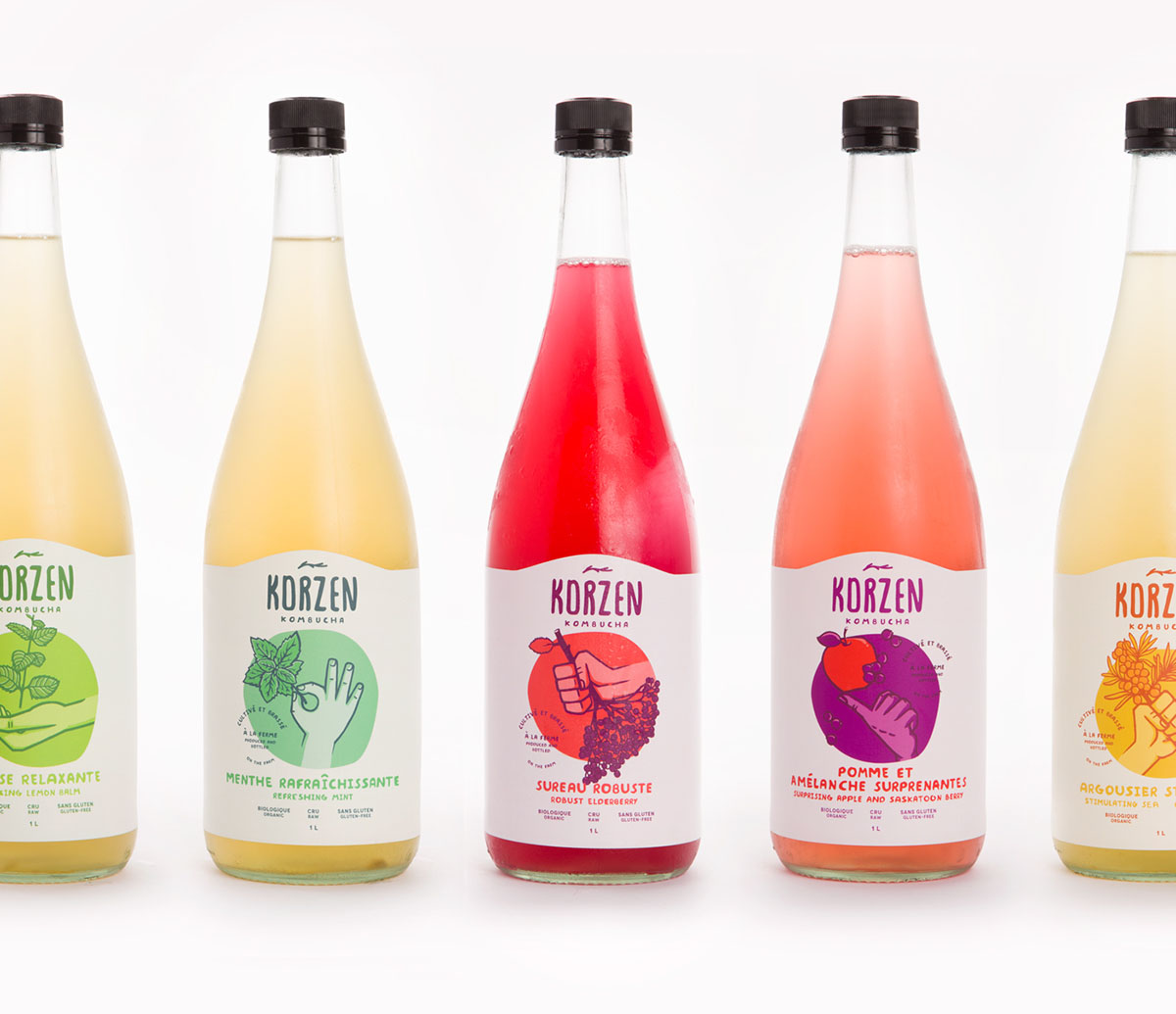 Korzen 健康果汁包裝設計插畫設計欣賞-上海包裝設計公司