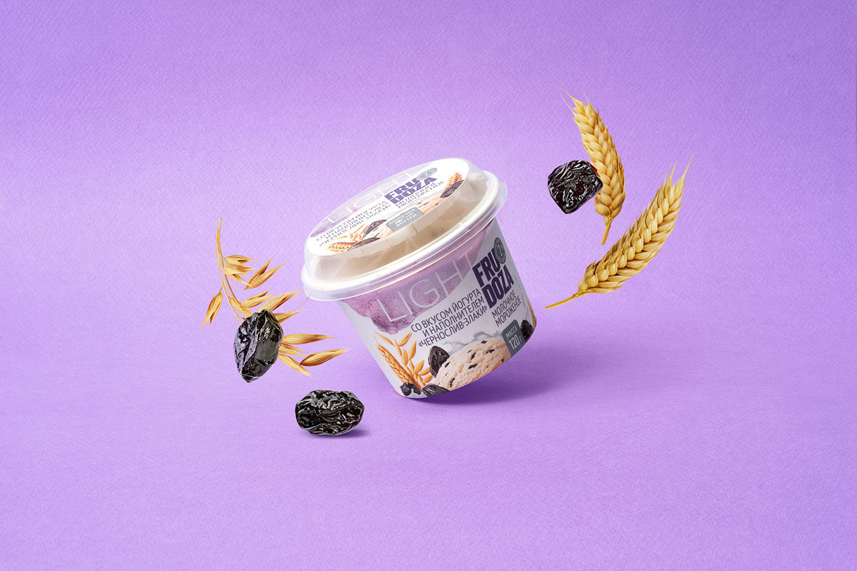 充滿健康味道的FRUDOZA Light- 低熱量冰淇淋包裝設計