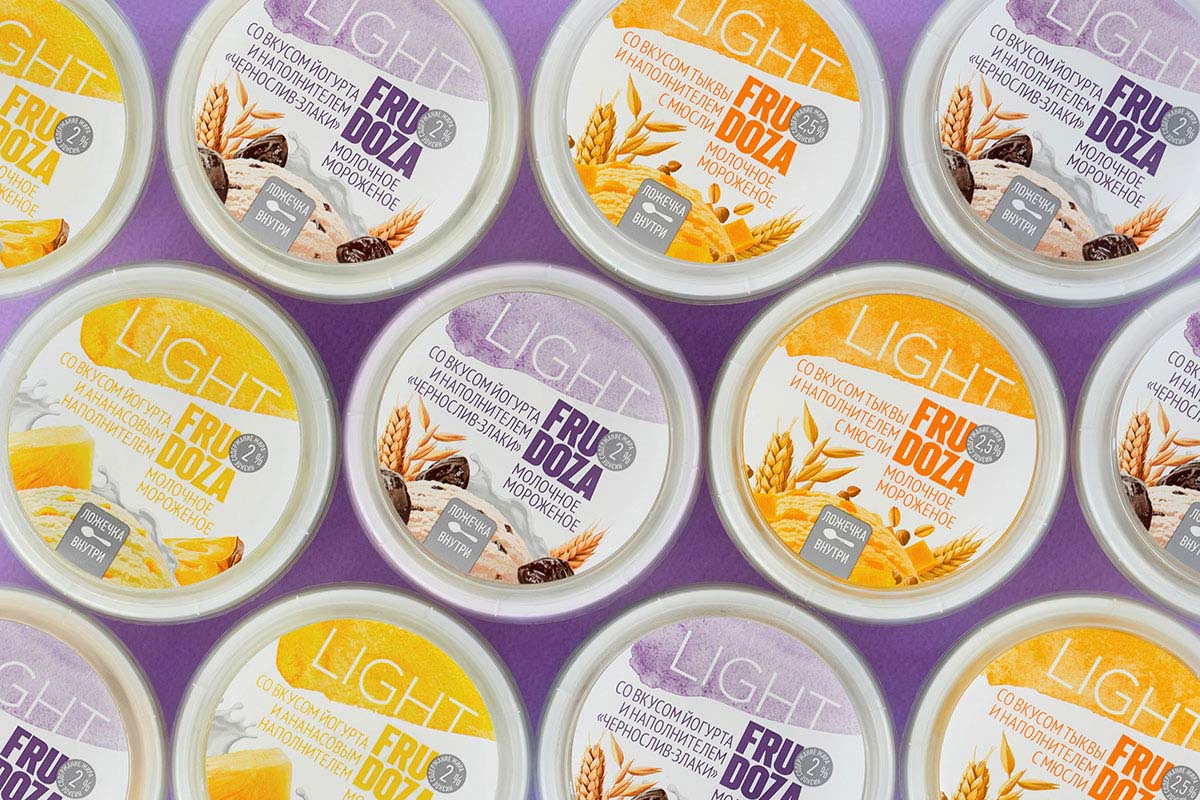 充滿健康味道的FRUDOZA Light- 低熱量冰淇淋包裝設計