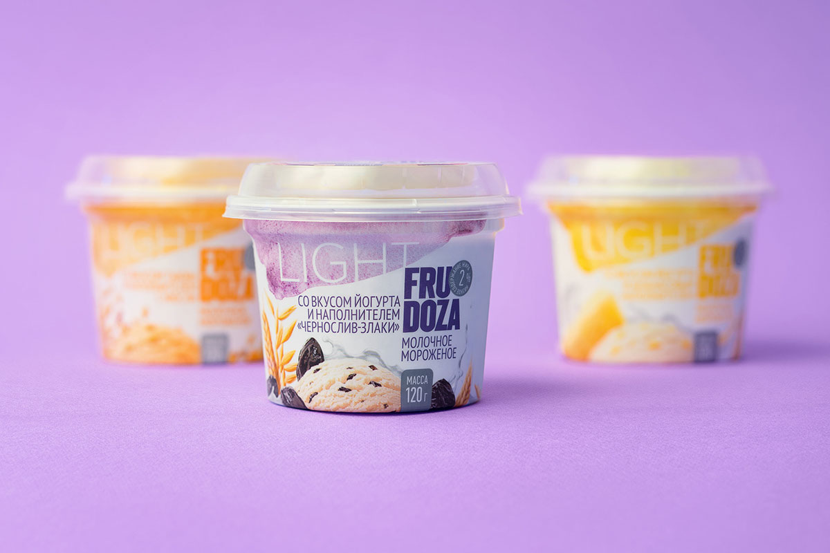 充滿健康味道的FRUDOZA Light- 低熱量冰淇淋包裝設計