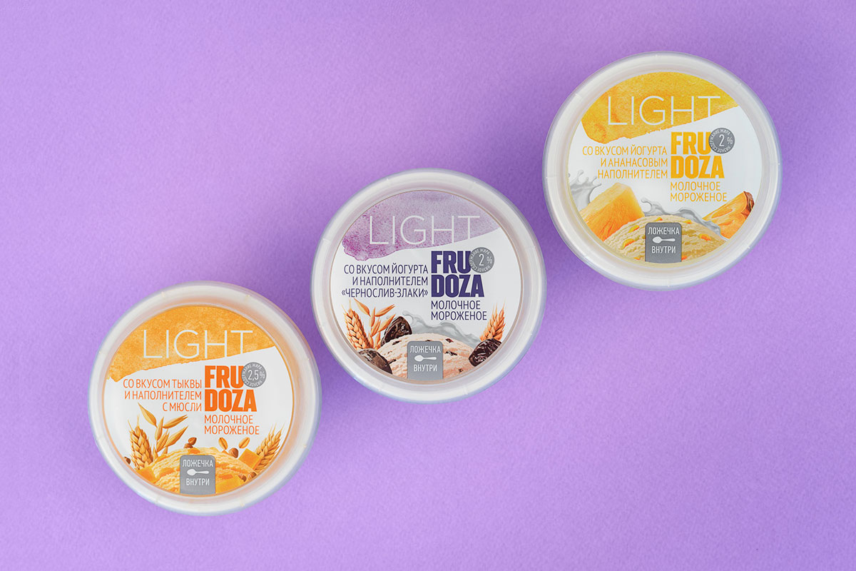 充滿健康味道的FRUDOZA Light- 低熱量冰淇淋包裝設計