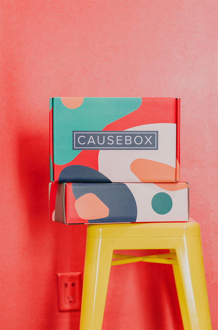 Causebox 秋季女性產品包裝設計幾何圖案風