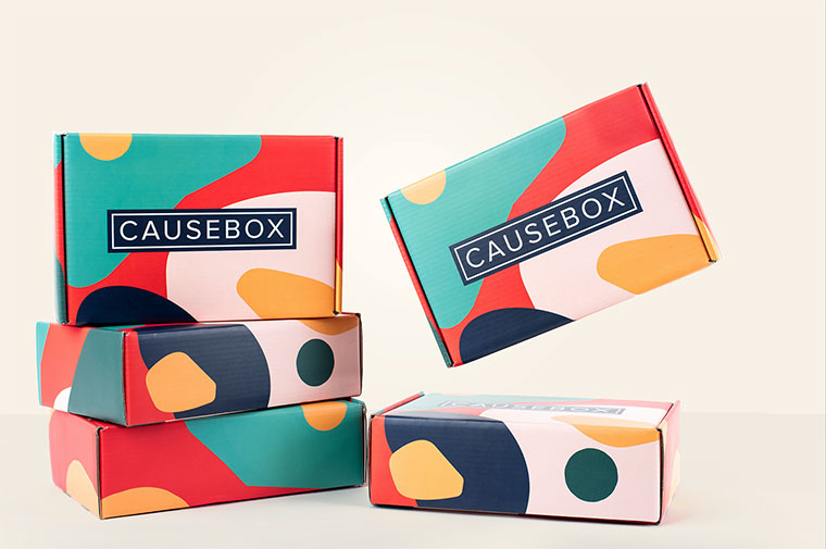 Causebox 秋季女性產品包裝設計幾何圖案風