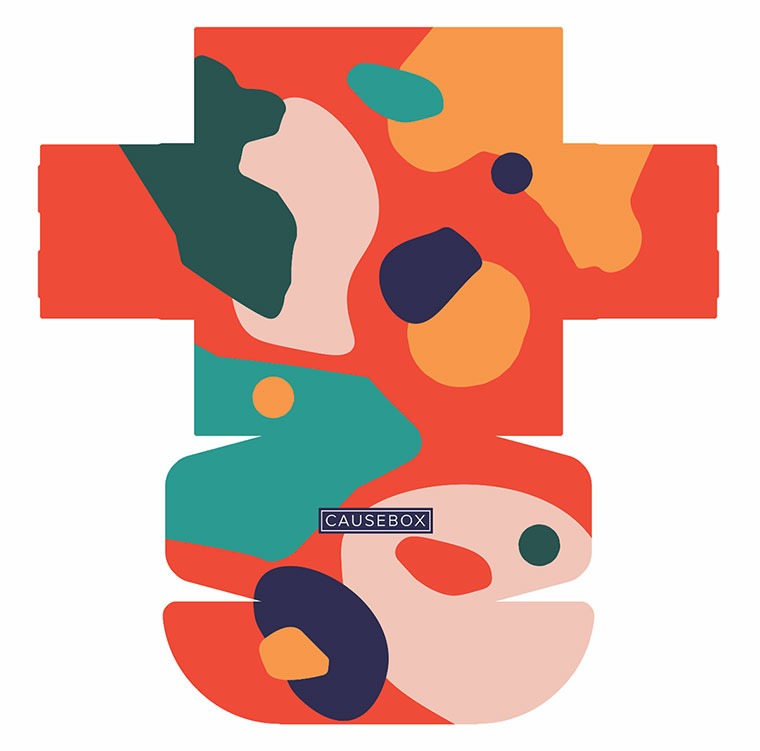 Causebox 秋季女性產品包裝設計幾何圖案風
