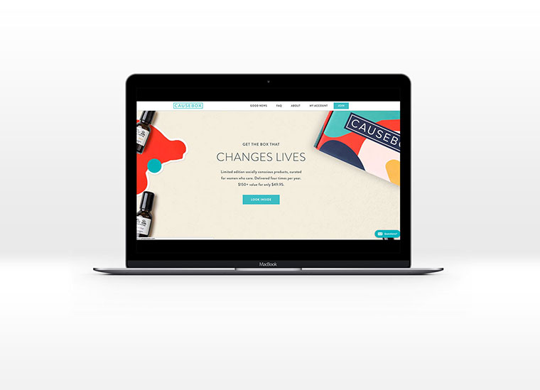 Causebox 秋季女性產品包裝設計幾何圖案風