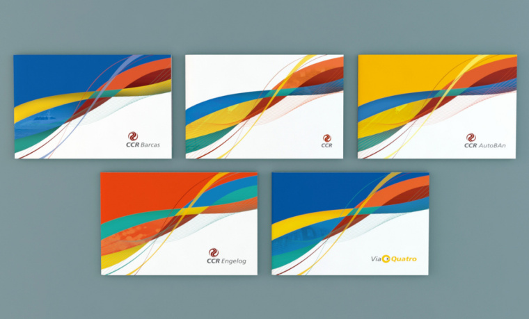 動感多彩的輔助圖形設計-巴西CCR 交通基礎設施公司企業VI視覺形象識別系統設計