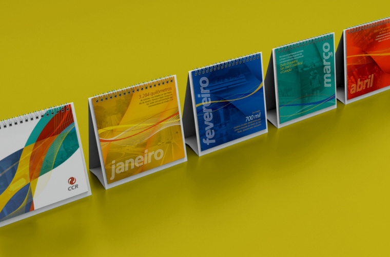 動感多彩的輔助圖形設計-巴西CCR 交通基礎設施公司企業VI視覺形象識別系統設計