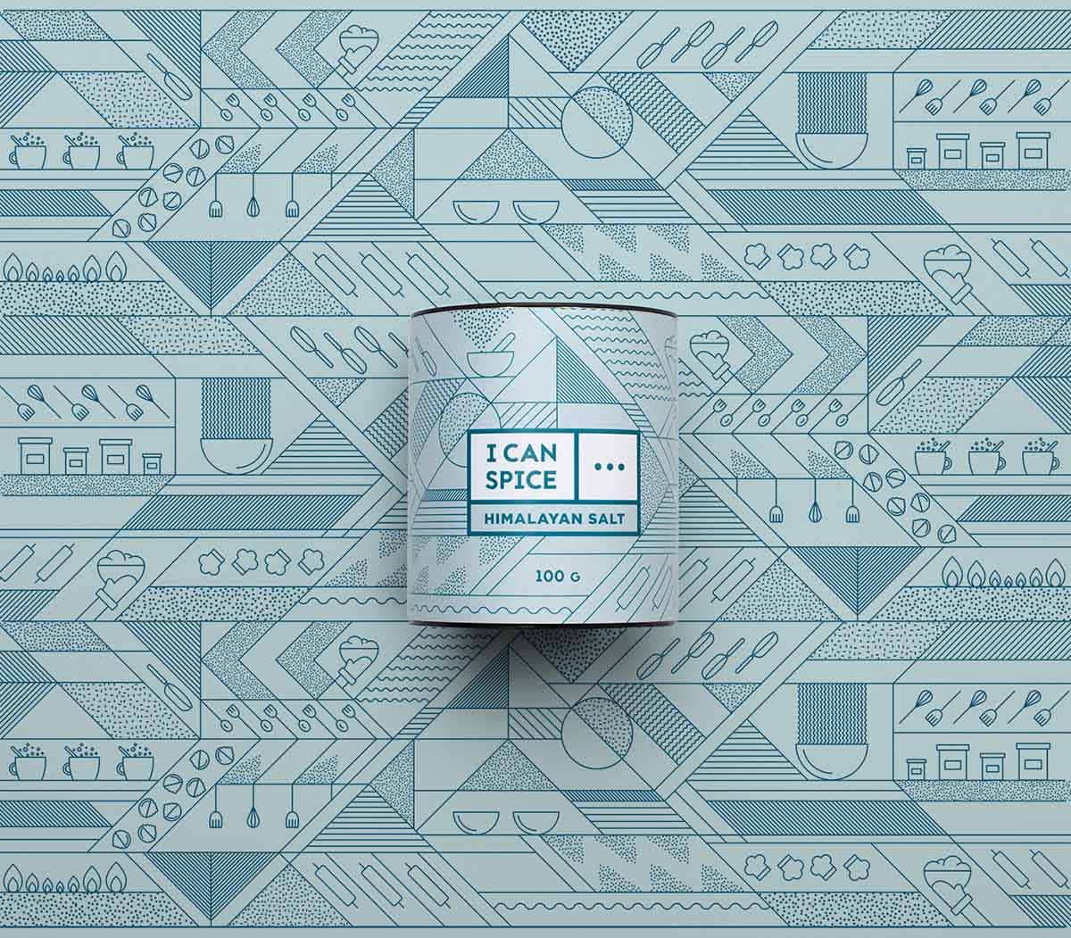 幾何線條圖形風“I Can Spice”香料調料包裝設計-上海包裝設計公司