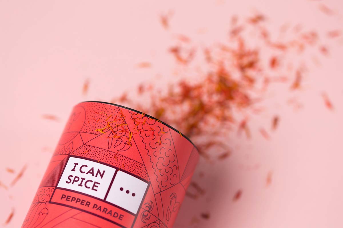 幾何線條圖形風“I Can Spice”香料調料包裝設計-上海包裝設計公司