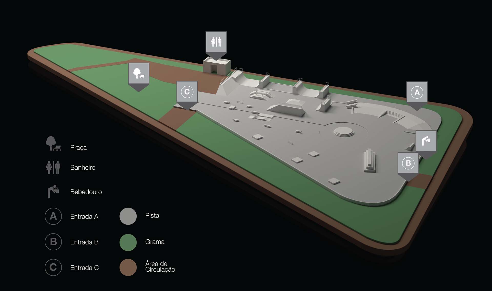 IAPI滑板主題公園導視系統設計-上海導視設計公司