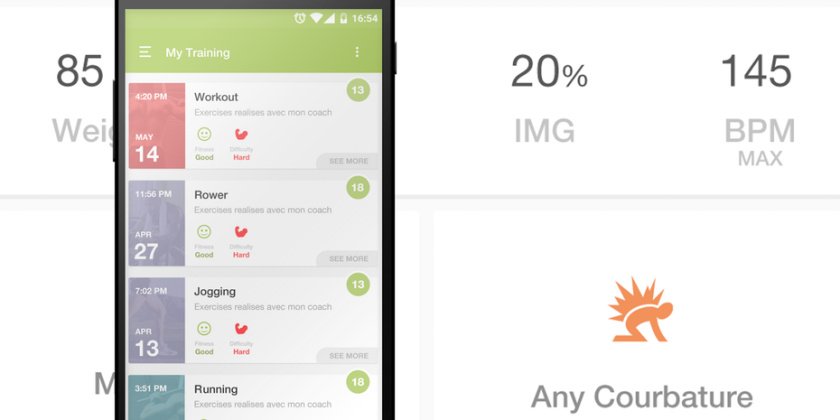 用于健康，鍛煉和培訓的應用程序手機APP設計