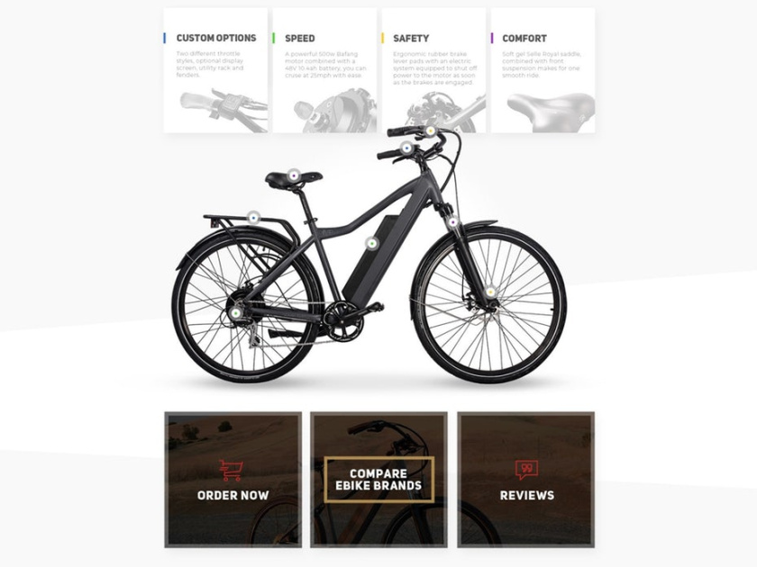 優秀電商網站設計的11個重要提示-保持簡單-自行車電商網站設計