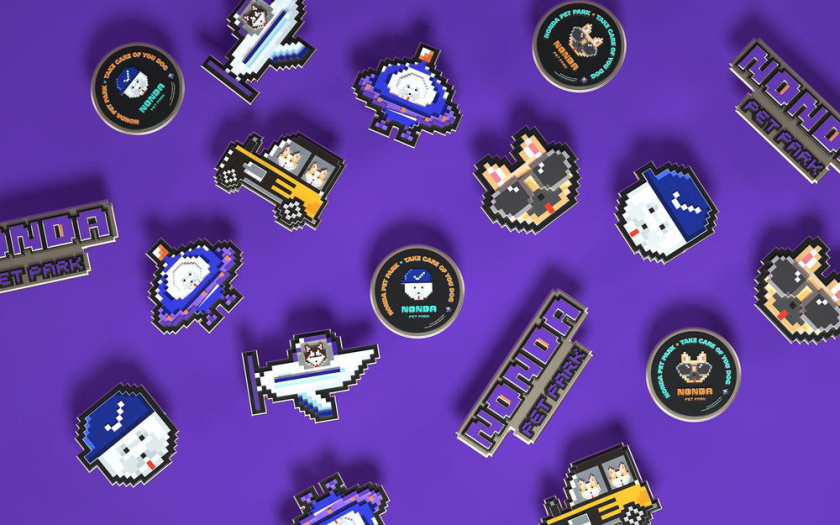 Nonda寵物店商品品牌包裝設(shè)計(jì)，馬賽克寵物插畫風(fēng)格