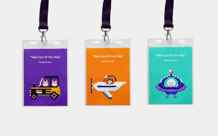 Nonda寵物店商品品牌包裝設(shè)計(jì)，馬賽克寵物插畫風(fēng)格