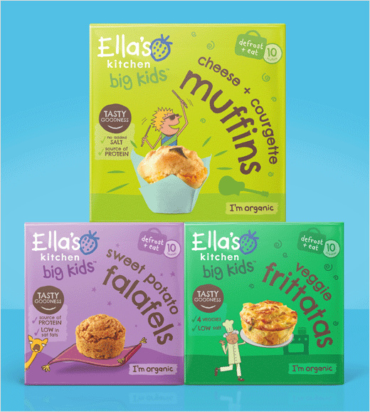Ella''s Kitchen兒童冷凍食品系列新品logo設計包裝設計