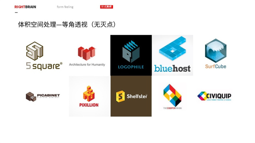 logo圖形的造型手法-體檢空間-等角透視（無滅點）