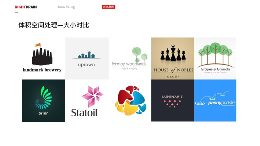 logo圖形的造型手法-體檢空間-大小對比
