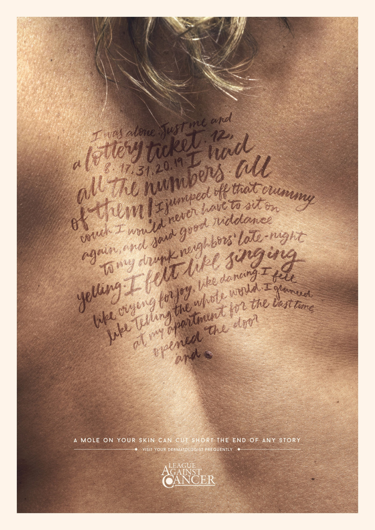 Y＆R廣告公司為聯(lián)盟預(yù)防癌癥設(shè)計(jì)的平面創(chuàng)意廣告賞析-上海廣告策劃公司