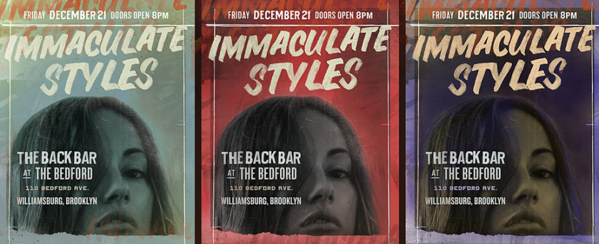 雙色調和漸變色設計-完美無暇的風格音樂會海報設計