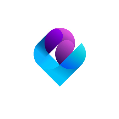 雙色調和漸變色設計-vlogeasy標志設計