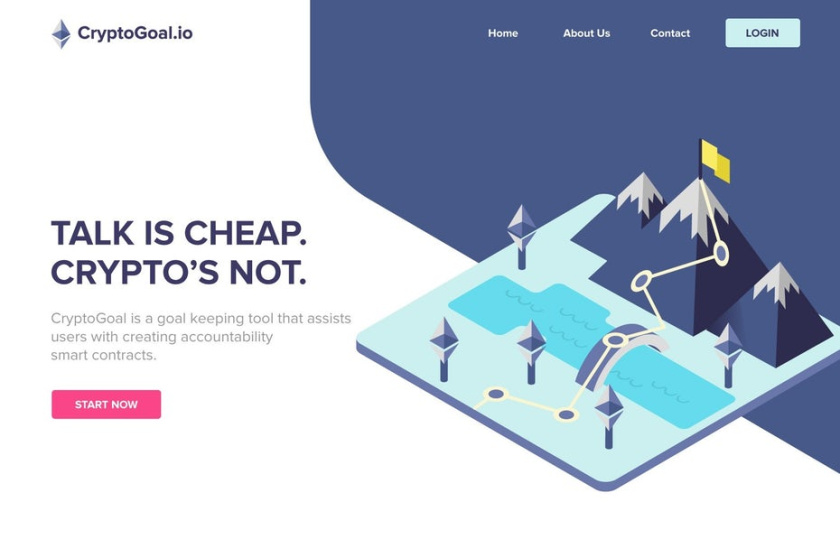 等距設計-CryptoGoal.io網頁設計