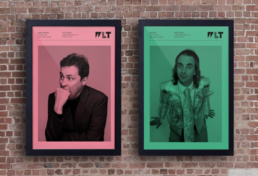 可變的動態logo設計-海報上的劇院標志動態logo