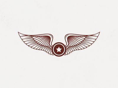  翅膀和盾牌logo設計