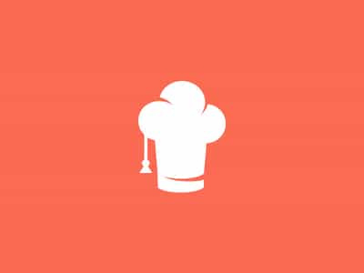 白色廚師帽子的logo設計