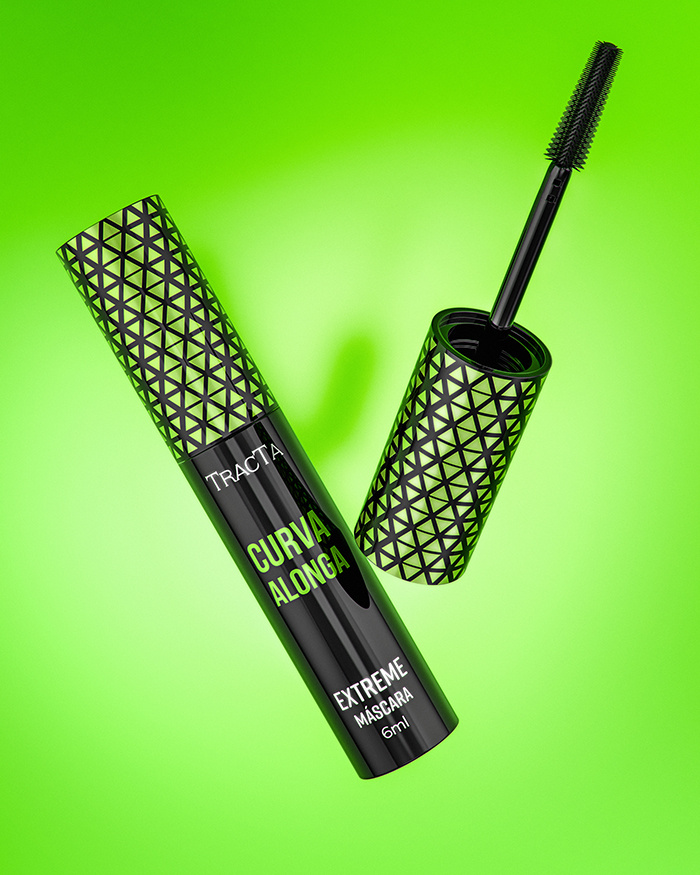 Tracta 睫毛膏包裝設計靈感，塑料和PVC材質搭配幾何圖形