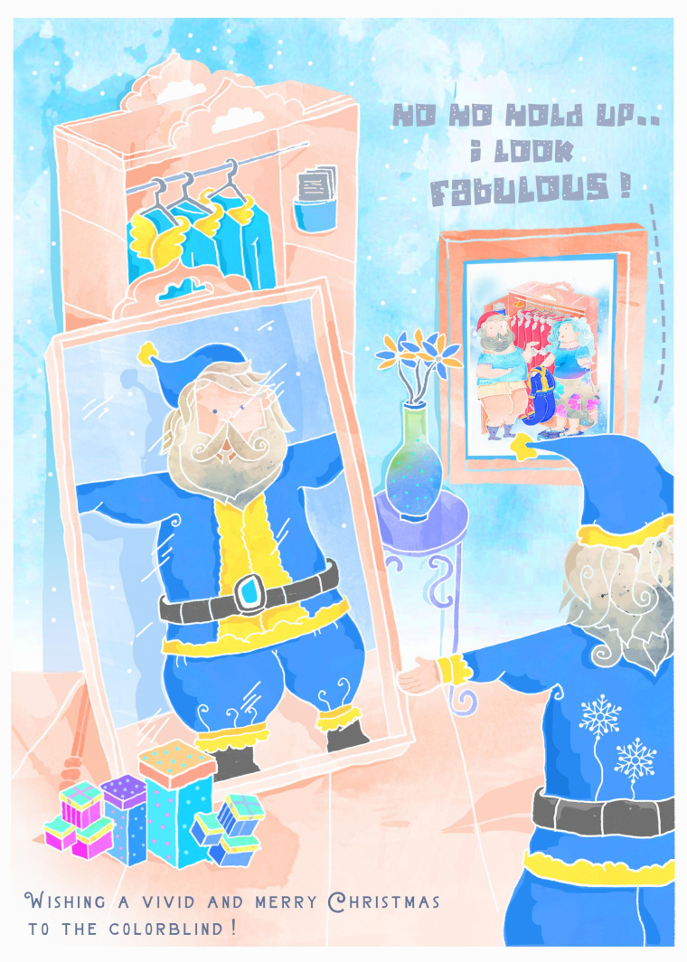 讓色盲人在圣誕節(jié)不會感到被遺忘系列公益平面廣告創(chuàng)意賞析