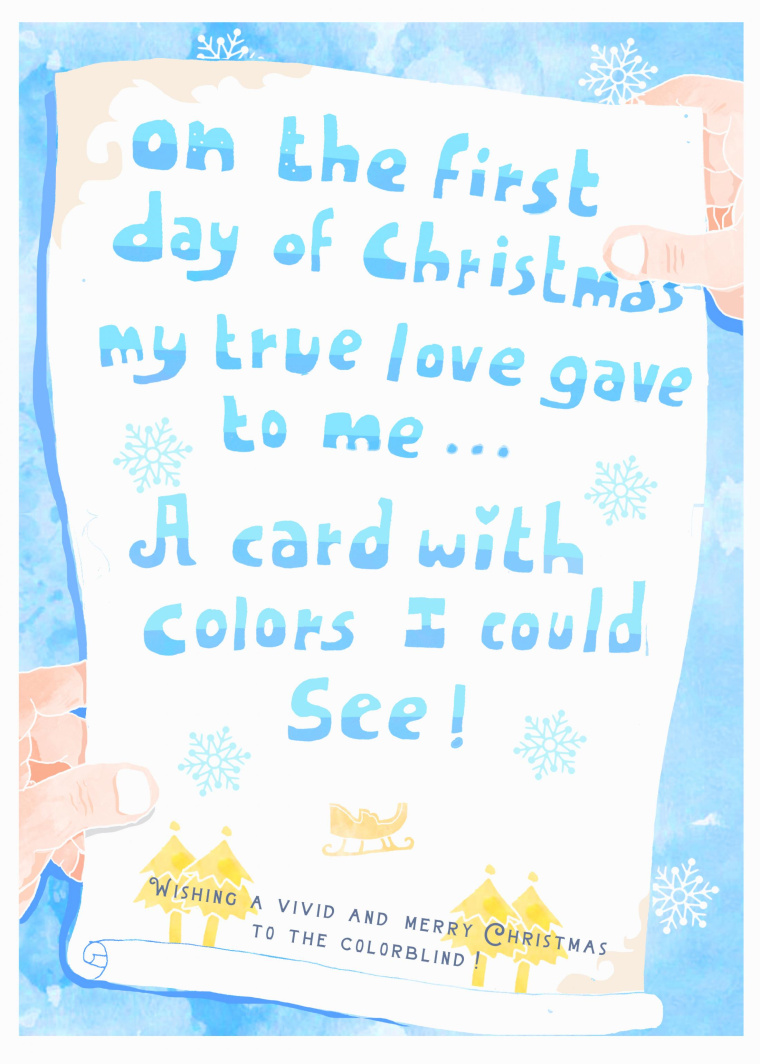 讓色盲人在圣誕節(jié)不會感到被遺忘系列公益平面廣告創(chuàng)意賞析