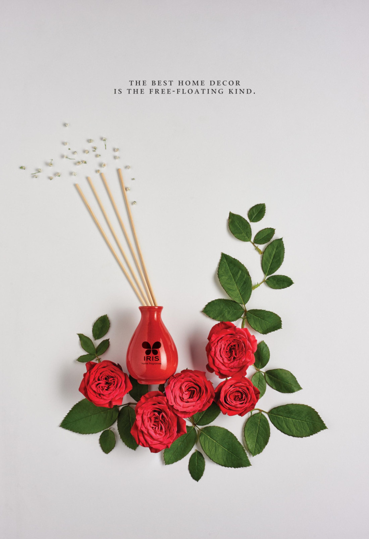 Iris Home 居家香水平面創意廣告設計賞析-玫瑰--上海廣告策劃設計公司