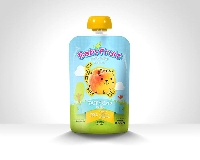 水果外形童趣動(dòng)物線條插畫風(fēng)格 BABYFRUIT嬰兒水果泥輔食包裝設(shè)計(jì)-上海包裝設(shè)計(jì)公司欣賞