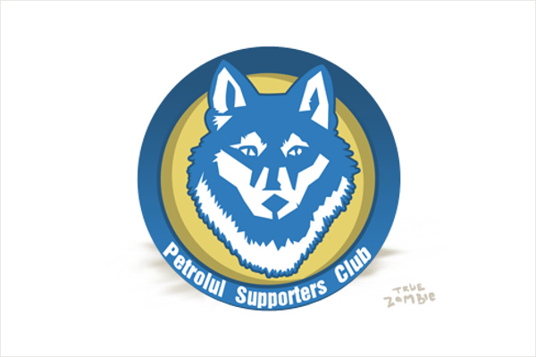 藍色圓圈和狼頭結合的俱樂部logo設計-上海logo設計公司靈感