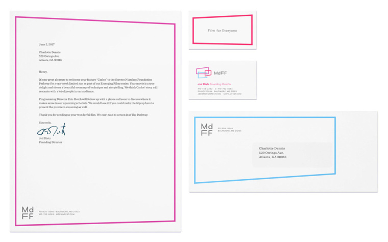 MdFF馬里蘭電影節(jié)新標(biāo)識(shí)logo設(shè)計(jì)VI設(shè)計(jì)-三個(gè)方框