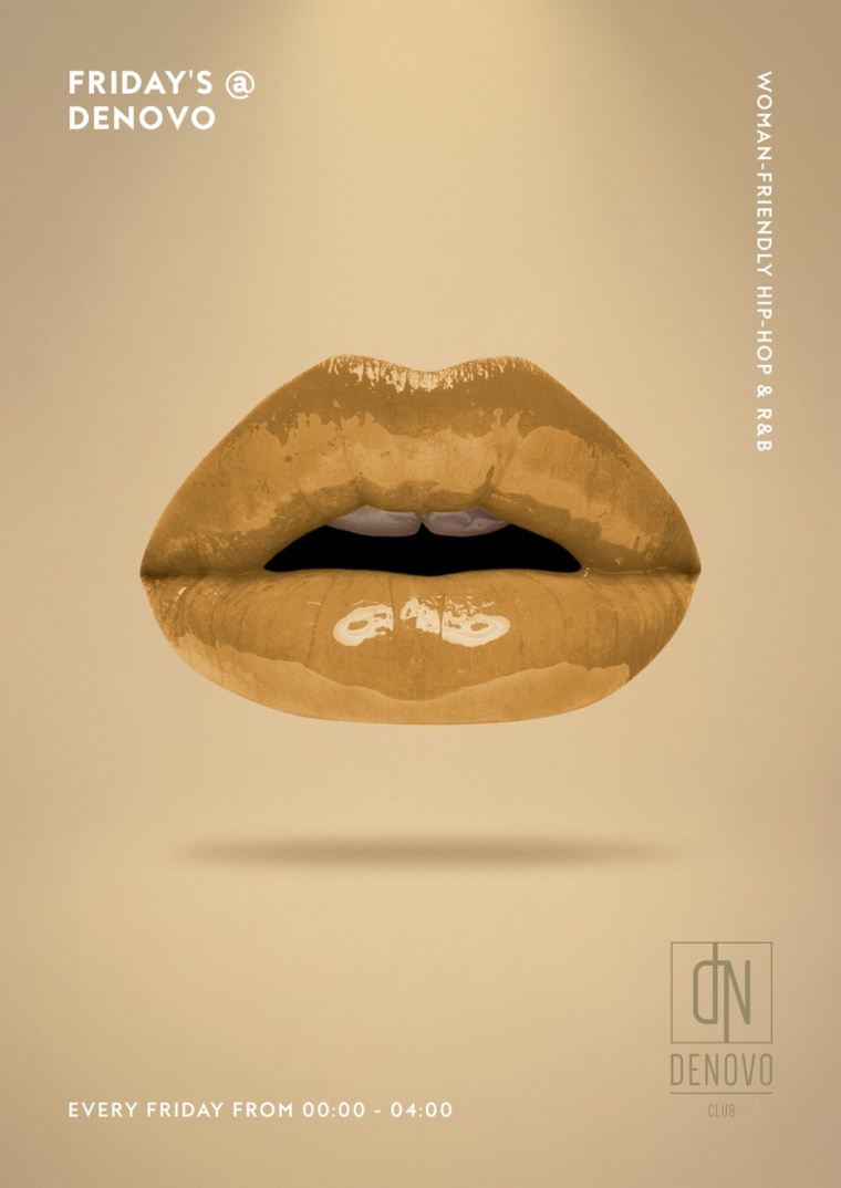 一個獨(dú)特的俱樂部海報每周五播放女性友好的嘻哈-如何設(shè)計一個海報終極指南