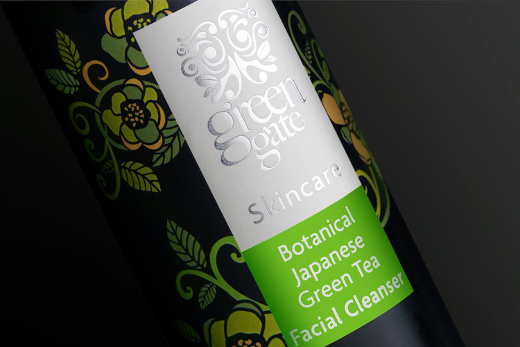 Green Gate護膚品牌標志設計包裝設計，縷縷金箔增添優雅的健康精髓