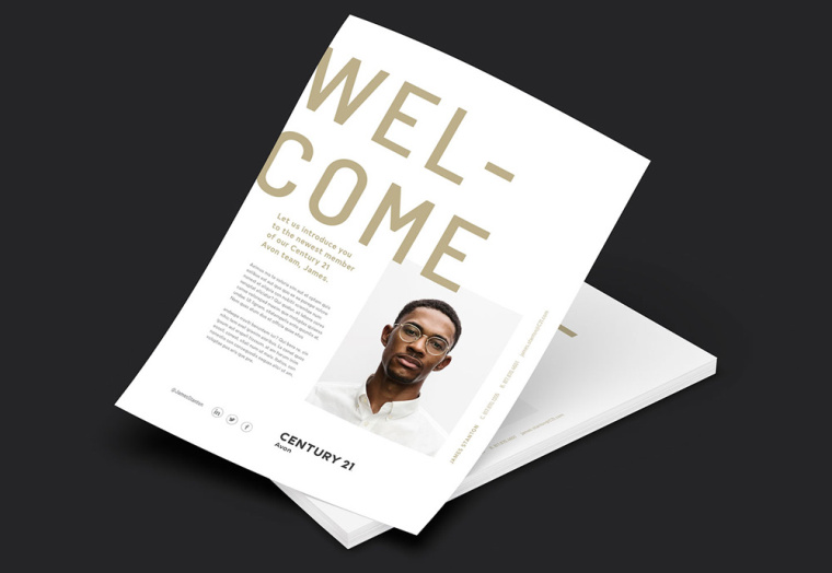 Century 21 房地產中介代理公司新品牌形象設計與logo設計房產代理表-