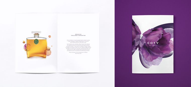 美麗的全球挑戰者COTY美容公司蝴蝶插圖品牌形象策劃設計