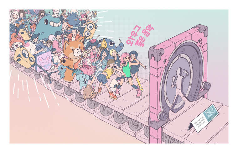 Moog 高端音箱音響設備創意平面廣告設計“濾除雜音篇”